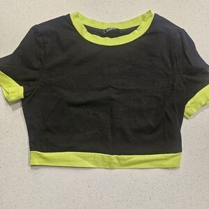Neon/black Crop